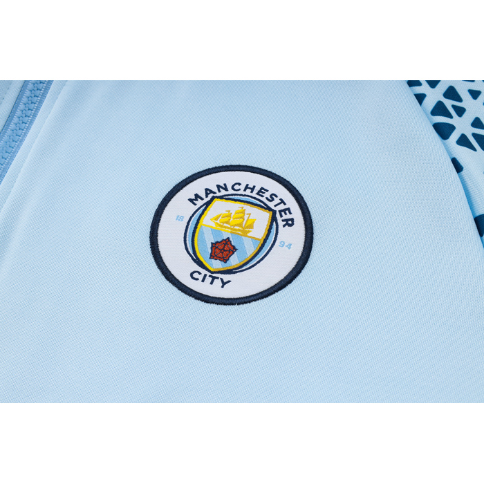 Chandal de Sudadera del Manchester City 2023-2024 Azul Claro - Haga un click en la imagen para cerrar